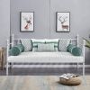 Twin size Farmhouse Daybed Frame in White Metal Finish