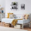 Twin size Farmhouse Daybed Frame in White Metal Finish