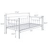 Twin size Farmhouse Daybed Frame in White Metal Finish