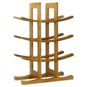 12-Bottle Wine Rack in Dark Espresso Finish Bamboo