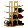 12-Bottle Wine Rack in Dark Espresso Finish Bamboo