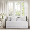 6-Piece Farmhouse White Daybed Cover Bedding Set with Scalloped Edges