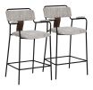 Couva Counter Stool Gray Tweed