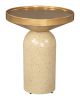 Cendre Side Table Gold & Beige