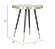 Particle Side Table Gold & Black