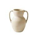 Better Homes & Gardens Ceramic Vase 8.75" Taupe Distressed Finish with Side Handles for Rustic or Modern Decor