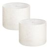 Drum Lamp Shade 2 Set 13 x 13 x 10 inches Medium Round Lampshade (Light Linen)