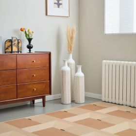 Floor metal vase modern style decoration home white metal vase 3-piece set gorgeous home decoration large glazed metal vase