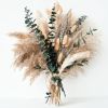 Green Pampas Grass Boho Bouquet Exquisite Lavender and Eucalyptus Dried Flower Arrangements for Western Boho Decor Rustic Flowers for Your Bohemian Ho