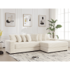 Oversized Two-Piece Couches, L Shaped Sofa, Corduroy, Right Chaise Daybed,with Armrests,Eight Throw Pillows,Corner Sofa
