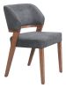 Sunobu Dining Chair Azure Gray & Walnut