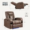 Recliner Sofa with Power Recline, Adjustable Split Back, USB Charging, Bluetooth Speakers & LED LightingRecliner Sofa with Power Recline