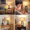 Set of 2 Touch Control Table Lamp with 2 USB Ports