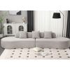 Modern curved combination sofa, terrycloth fabric sofa, minimalist sofa in living room, apartment, no assembly required