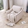 360 Degree Swivel Armchair Cotton linen skin-friendly fabric Ergonomic design Brass nail decorative armchair Living room chairs Bedroom chairs Living