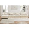 L Shaped Sectional Cloud Sofa , Convertible Deep 4 Seater Modular Couch for Living Room,Modern Velvet Comfy Upholstered Corner Couch Waist Pillows