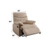 Arcadia Beige Woven Fabric Motion Recliner