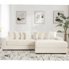 Oversized Two-Piece Couches, L Shaped Sofa, Corduroy, Right Chaise Daybed,with Armrests,Eight Throw Pillows,Corner Sofa