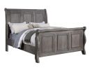 Grey Sleigh Design Headboard FB 1pc California King Size Panel Bed Beautiful Wooden Bedroom Furniture Antique Gray Oak Finish