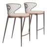 Silues Counter Stool Taupe & Brown