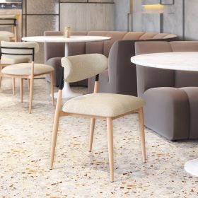 Equinox Armless Dining Chair Oyster Gray & Natural