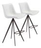 Aki Barstool White & Walnut