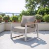 Welt Armchair Taupe & White