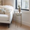 Bild Side Table White & Brass
