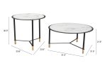Davis Coffee Table Set White & Black