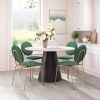 Odessa Dining Chair Green & Gold