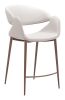 Limay Counter Stool Beige & Walnut