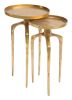 Como Accent Table Set Antique Gold