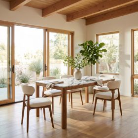 Cedar Dining Chair White & Walnut