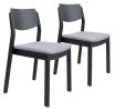 Desdamona Dining Chair Gray & Black