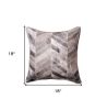 18" Chevron Cowhide Throw Pillow