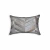 12" X 20" Chevron Cowhide Throw Pillow