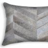 12" X 20" Chevron Cowhide Throw Pillow