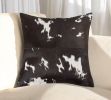 18" Cowhide Throw Pillow