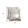 Set of Two Cowhide Throw Pillow
