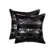 Set of Two 18" Cowhide Throw Pillow