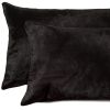 Set of Two 12" X 20" Cowhide Throw Pillows