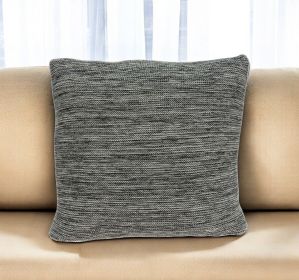 20" Woven Cotton Blend Throw Pillow (Color: Gray)