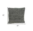 20" Woven Cotton Blend Throw Pillow
