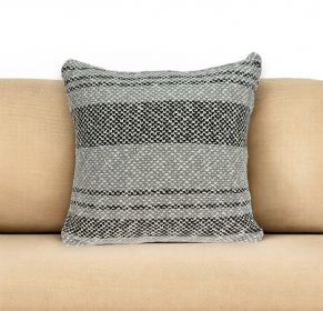 20" X 7" X 20" Transitional Accent Pillow Cover With Poly Insert (Color: Gray)