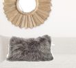 17" Genuine Tibetan Lamb Fur Pillow With Microsuede Backing
