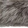 17" Genuine Tibetan Lamb Fur Pillow With Microsuede Backing