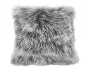 20" Genuine Tibetan Lamb Fur Pillow With Microsuede Backing