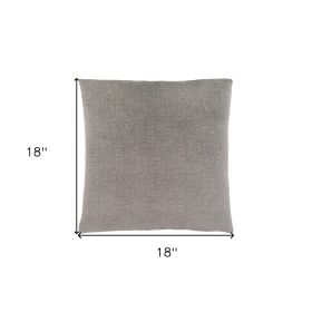 18" X 18" Velvet Polyester Mosaic Zippered Pillow (Color: Gray)