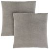 Set of Two 18" Velvet Throw Pillows