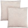 Set Of Two 18" X 18" Polyester Feather Zippered Pillow